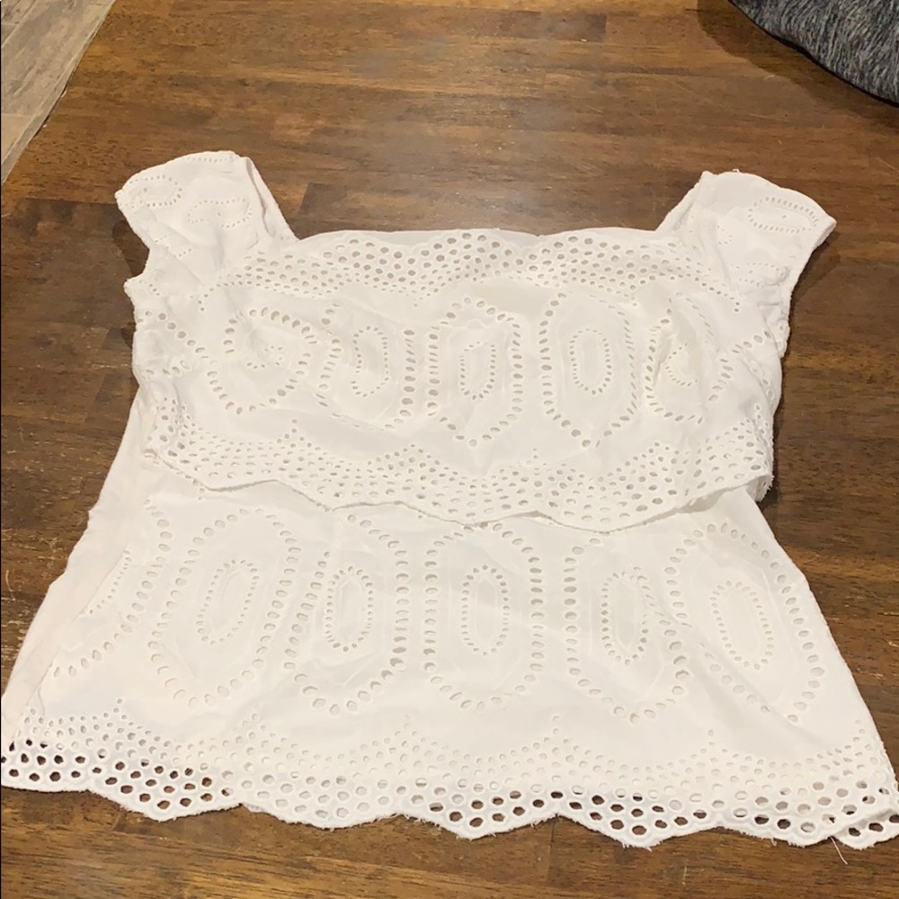 White crop top